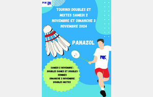 Tournoi Doubles & Mixte 2 et 3 Novembre